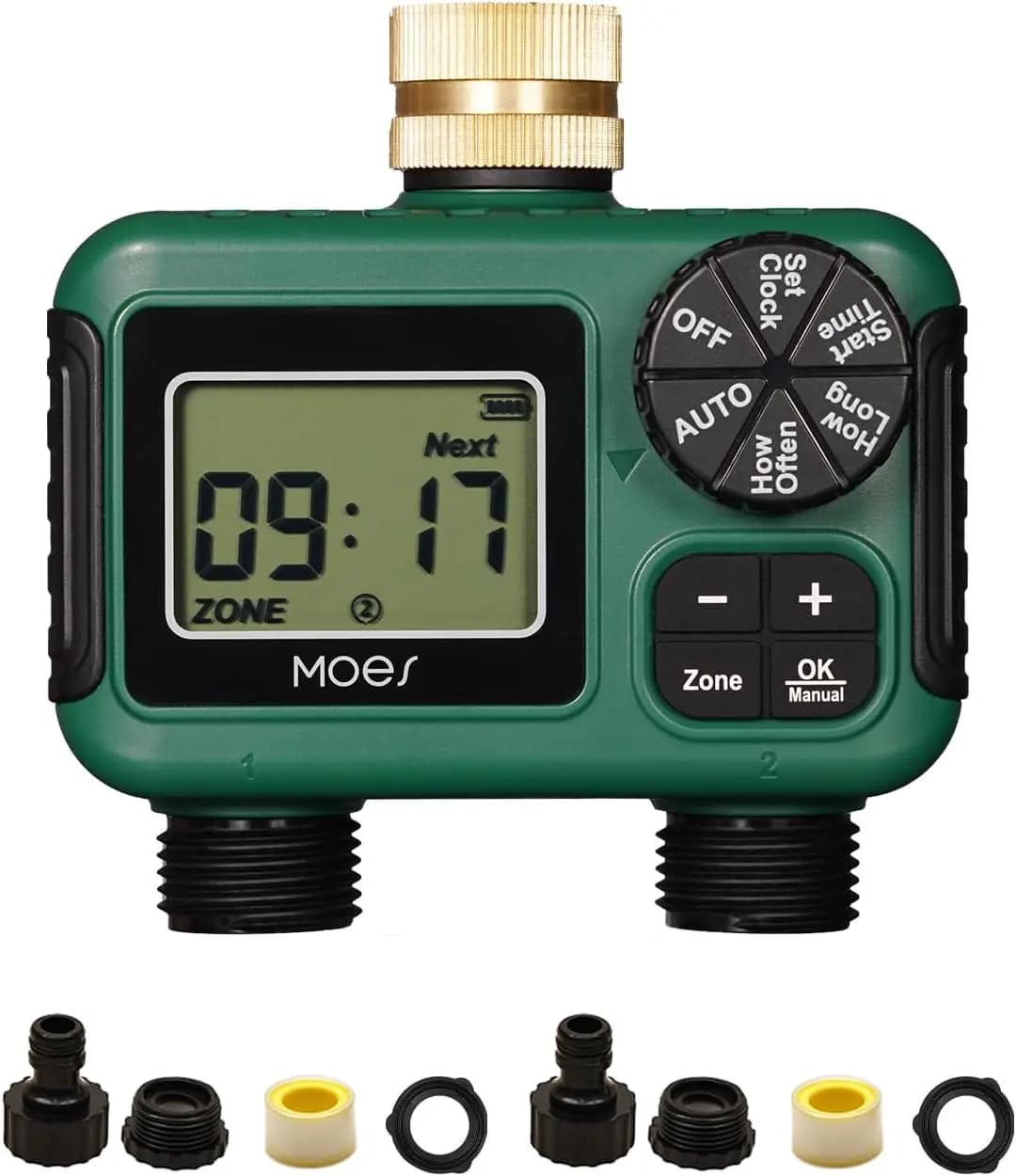 Timer Programmabile per Irrigazione con Ritardo per Pioggia, Irrigazione Manuale per Giardini, Prati, Sistemi con Tubo