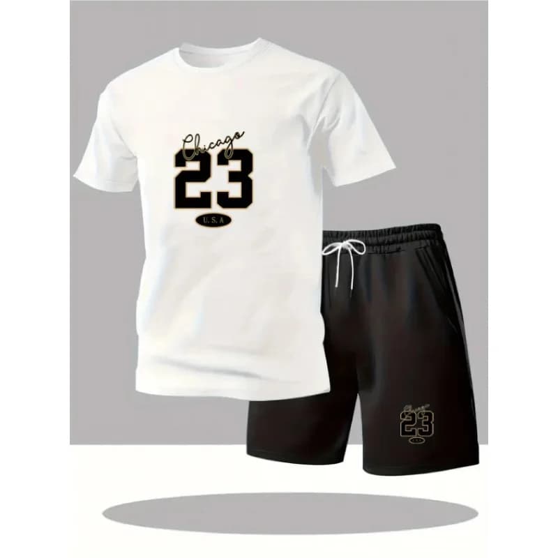 Completo da uomo 2026: T-shirt casual a maniche corte e pantaloncini traspiranti, ideali per sport all'aperto, corsa e fitness