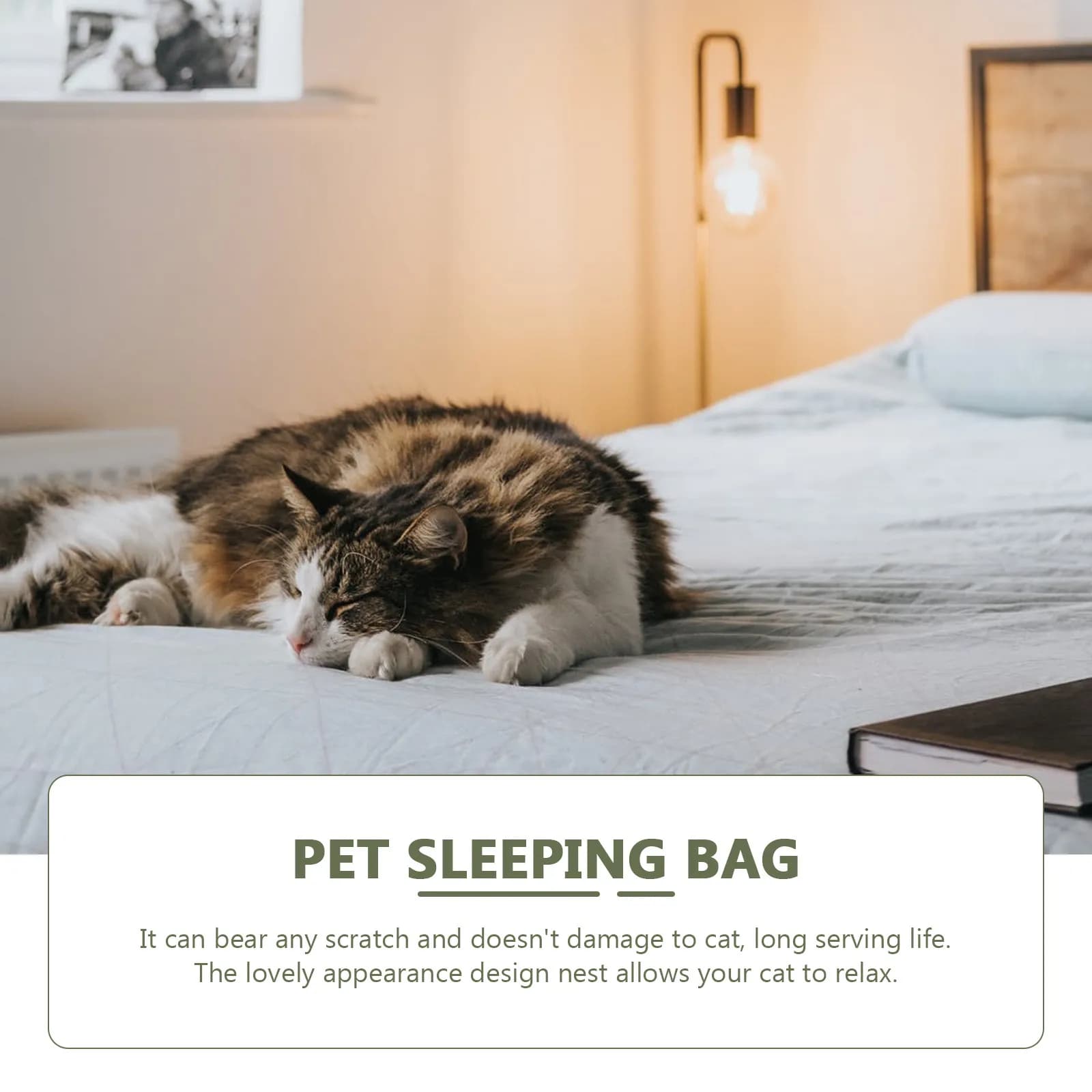 Cuccia Calda Multifunzionale per Gatti, Sacco a Pelo per Animali Domestici, Cuscino Confortevole Ideale per Gatti e Cani, Adorabile Cuccia per Gatti