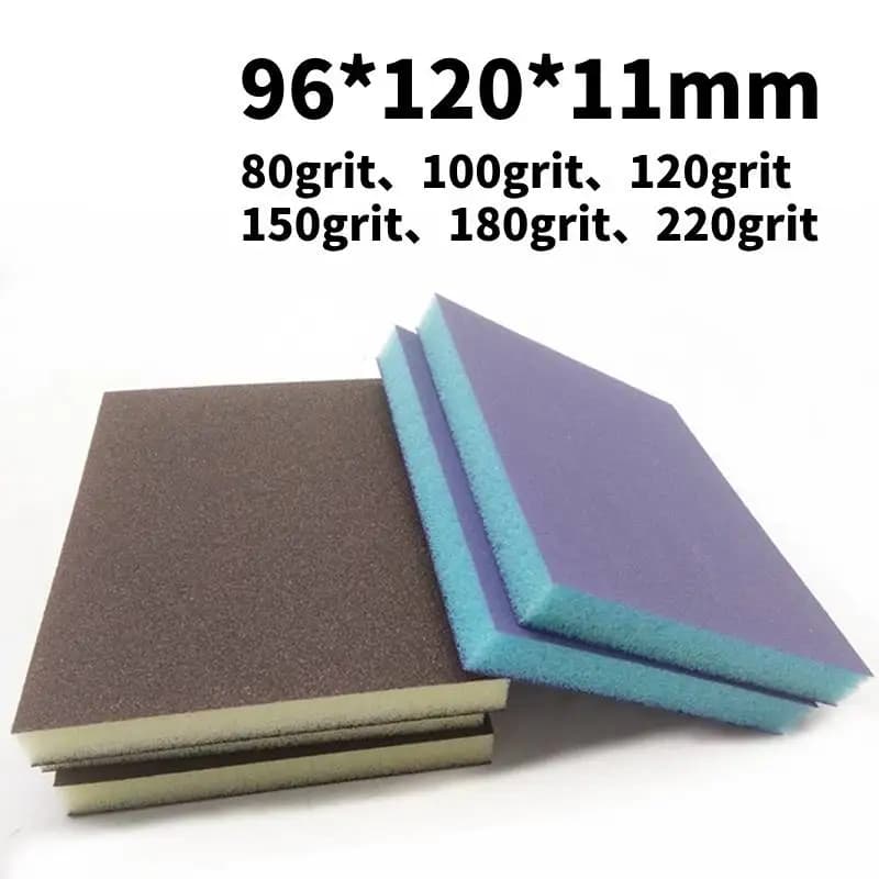 1/2/5 pcs. High quality polishing and sanding abrasive sponge blocks, 80-220 grit, assorted, abrasive instrument, grey/blue abrasive discs