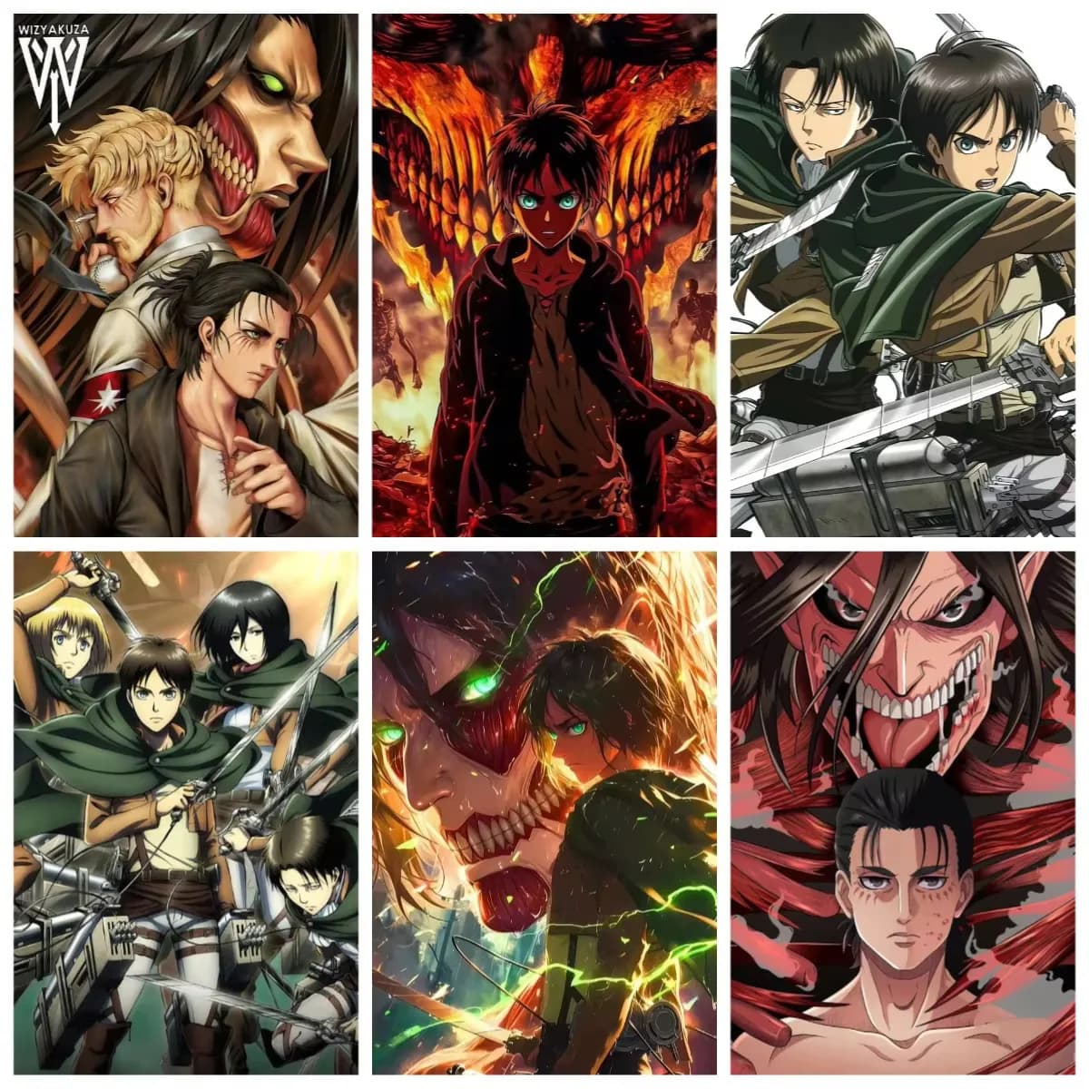 Diamond Painting Anime A-Attack O-On T-Titan Mosaic Handmade Artwork Full Round/Square Diamonds Gift Home Decor