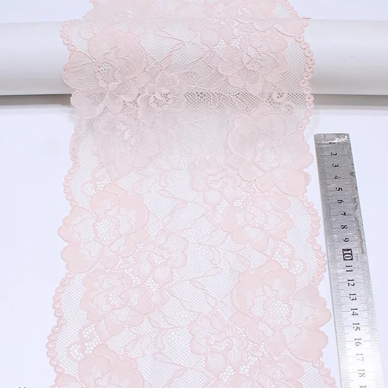 Morbido elasticizzato Jacquard fiore rosa Tulle tessuto di pizzo fai da te vestiti delle signore gonna camicia da notte passione biancheria intima reggiseno slip decorazione