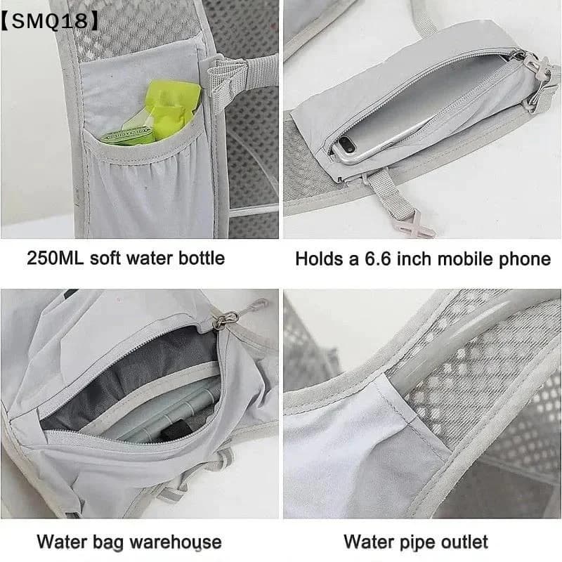 Running Hydration Vest Backpack For Hiking Cycling Marathon Lightweight Water Chest Pack With Phone Storage Pocket【SMQ】