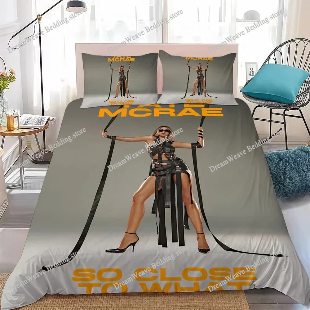 Set Copripiumino Hot Singer T-Tate McRae, Biancheria da Letto in Cotone Morbido per Casa, Dormitorio Studentesco, Regalo