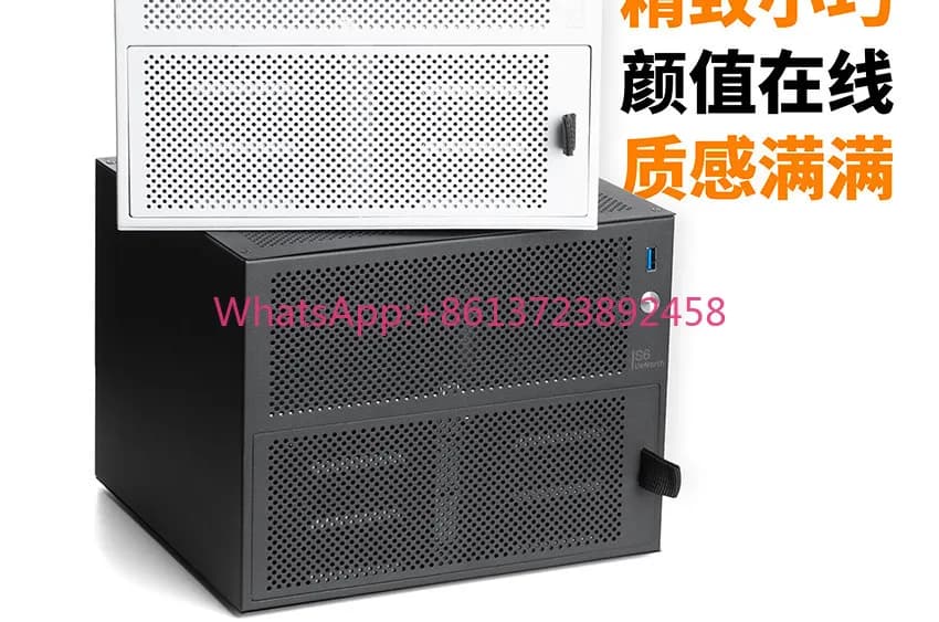 Chassis NAS a sei bit per schede ITX, supporto per schede madri, server di archiviazione desktop fai-da-te, chassis compatto, disponibile in magazzino