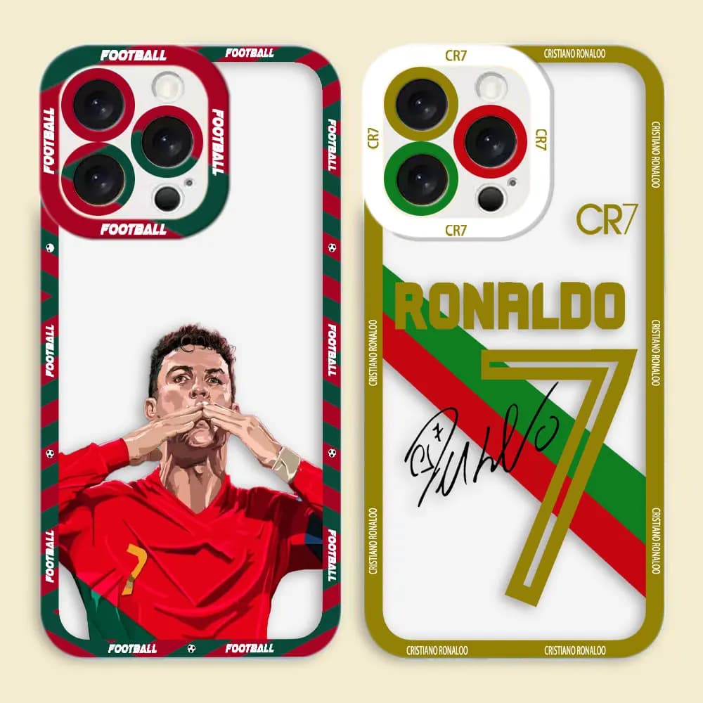 Clear Phone Case For Xiaomi 15 15T 11 LITE 11T POCO X7 X6 X5 X4 X3 GT F3 F5 M7 M6 M4 M3 Cover Football Player C-CR-7 N-Neymar 10