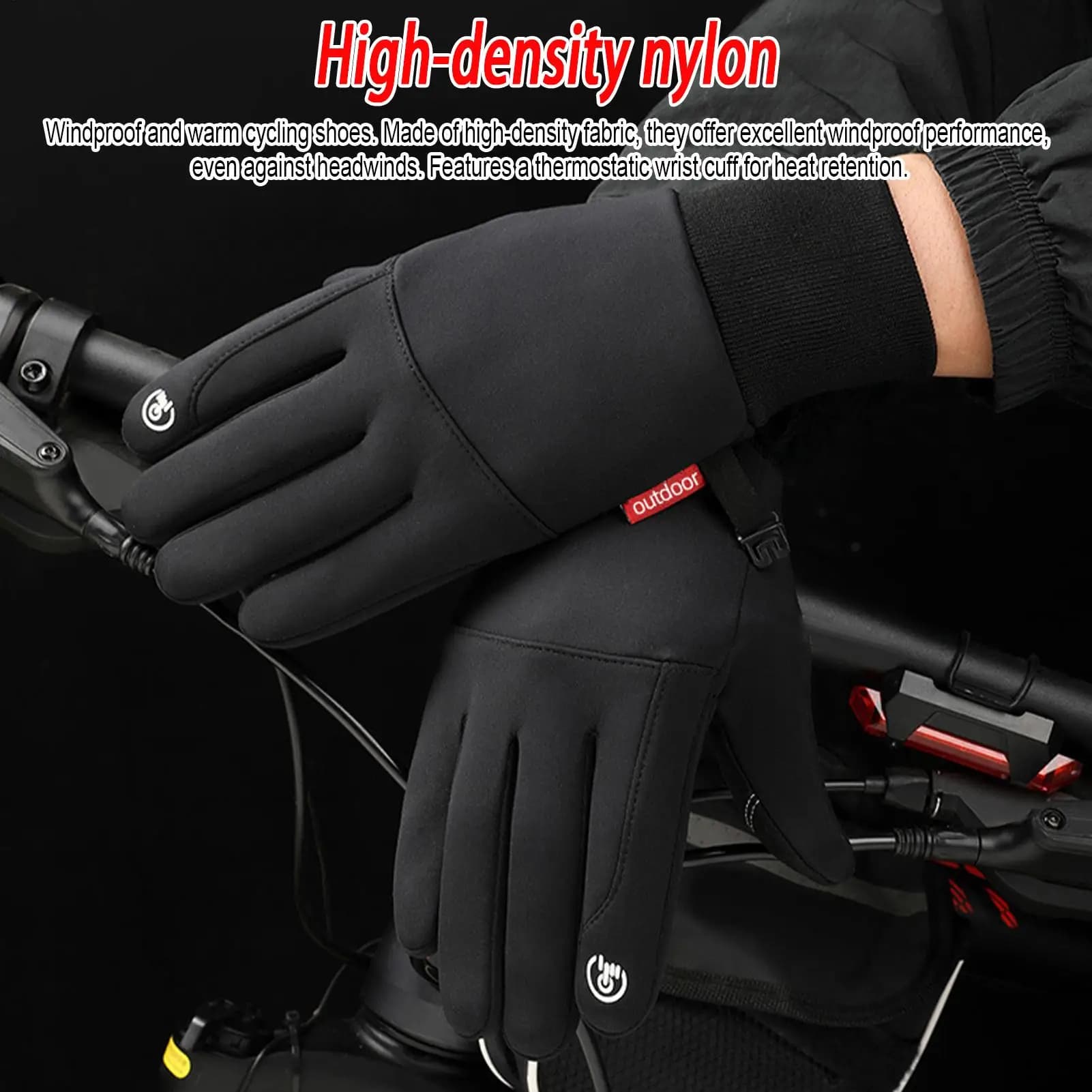 Guanti riscaldati elettrici USB Guanti invernali Touch screen termico Guanti termici antivento caldi Guanti da sci per bicicletta da moto