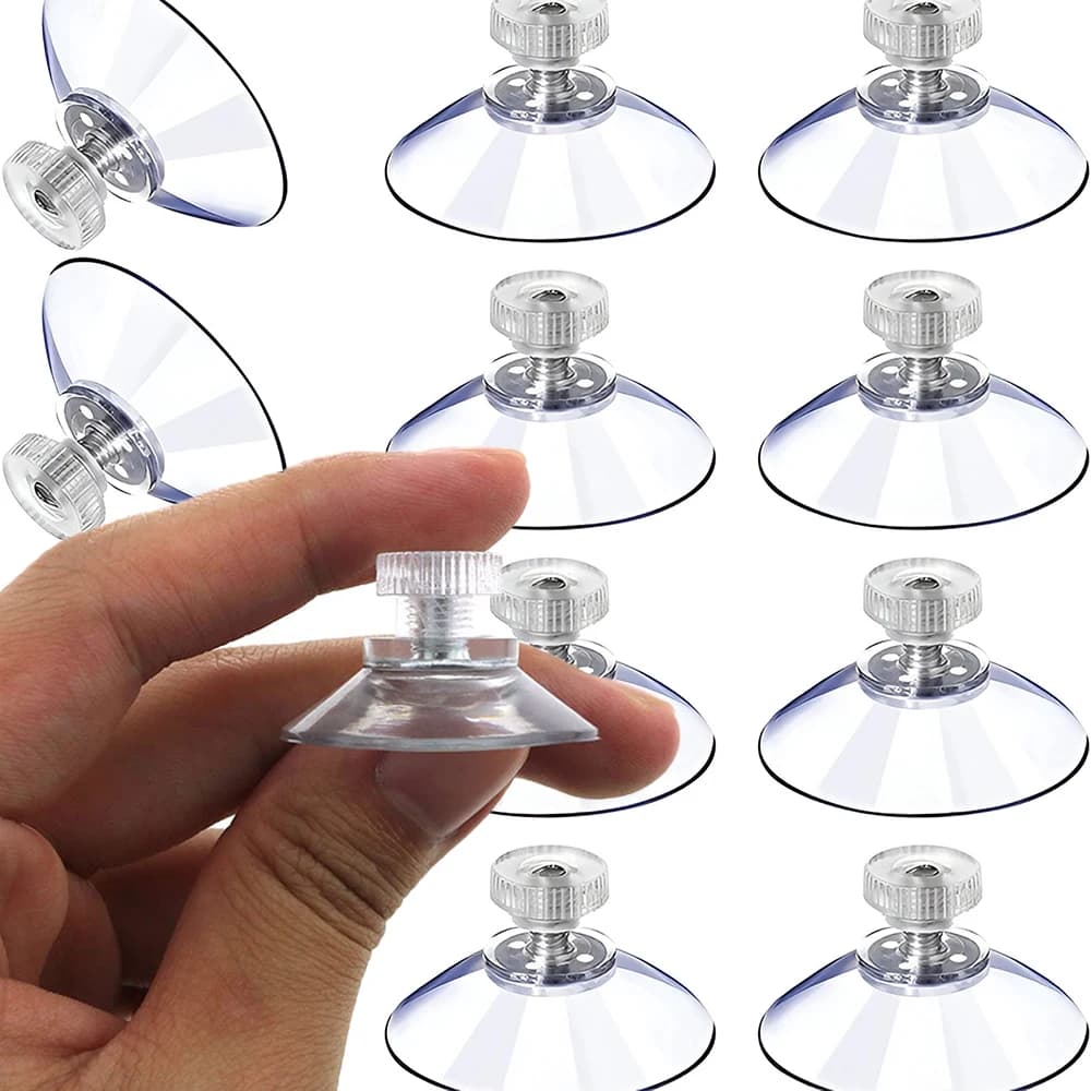 10 ganci a ventosa con dadi a vite 5cm adesivo per ventosa trasparente adatto per porta a ventosa da parete per cucina e bagno