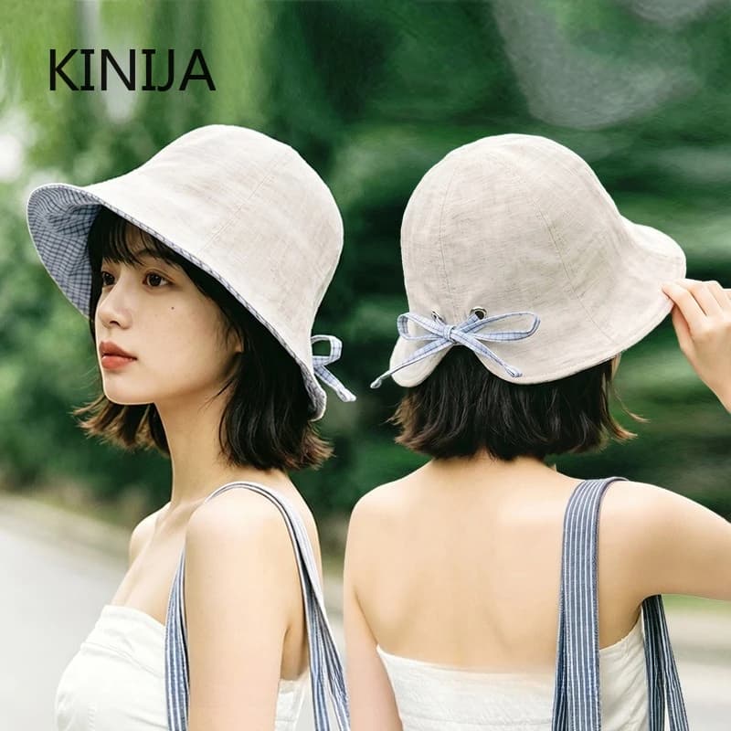 Cappello da pescatore traspirante casual da donna, primaverile ed estivo, che snellisce il viso, protezione solare, versatile, anti-UV, stile coreano