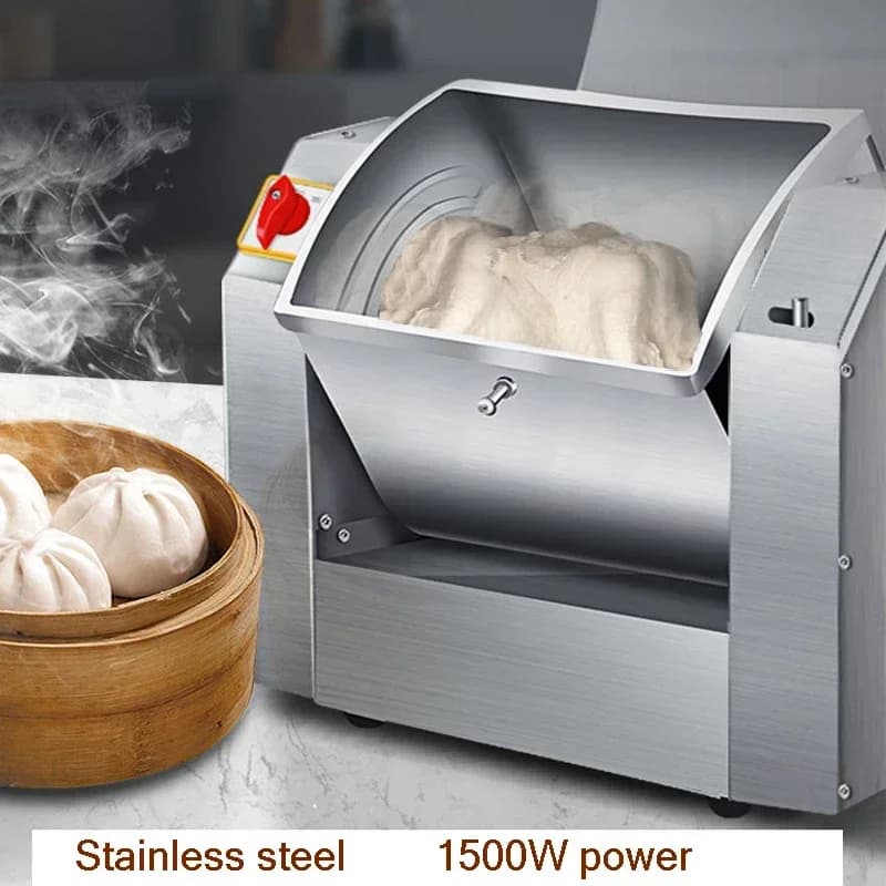 Impastatrice elettrica commerciale Impastatrice Impastatrice mescolatrice per pane in acciaio inossidabile Pasta Crea tagliatelle Impastatrici per farina da 8 kg 1500 W