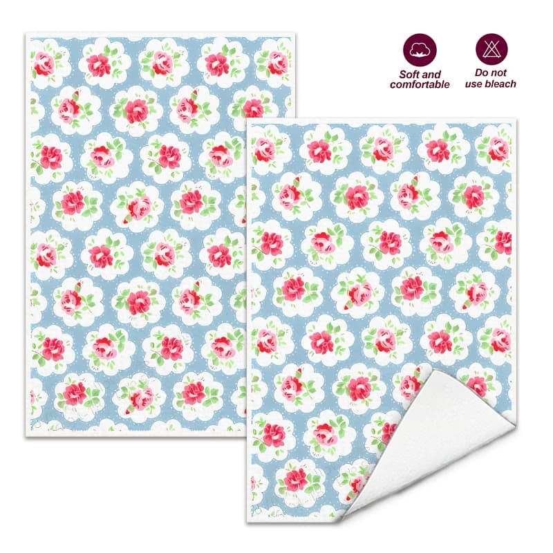 2 pezzi, strofinacci da cucina con sfondo blu e fiori rosa, i migliori strofinacci da cucina, strofinacci divertenti, strofinacci per cucinare e preparare dolci, strofinacci per piatti, panni per la pulizia, asciugamani per le mani, strofinacci da cucina, super morbidi, altamente assorbenti, dolce regalo di inaugurazione casa per gli amici, accessori da cucina, decorazioni, necessità quotidiane, elementi essenziali per la vita, elementi essenziali per la cucina, elementi essenziali per la casa, elementi essenziali per i viaggi