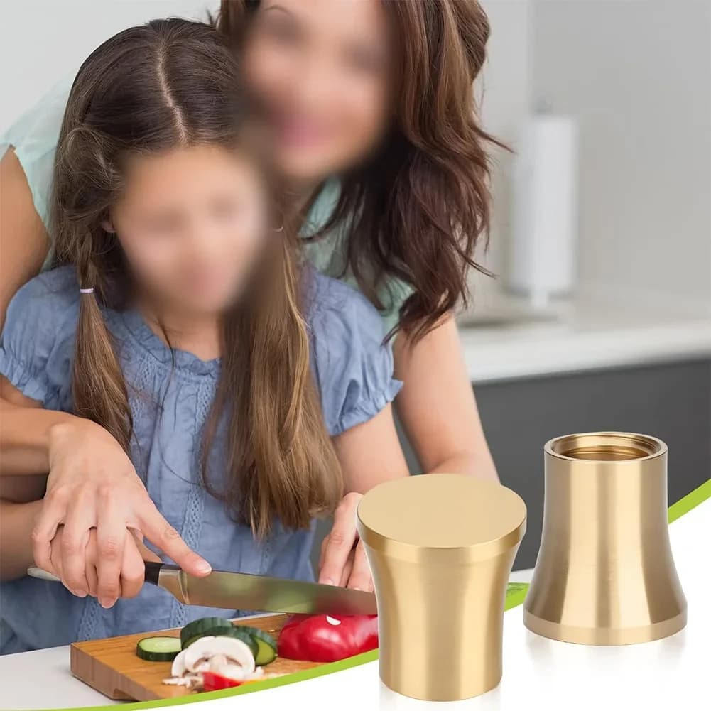 4pcs Brass Cutting Board Feet Polished Anti Skid Pad With Screws For Kitchen Appliances & Multiple Furniture(Volcanic Shape)