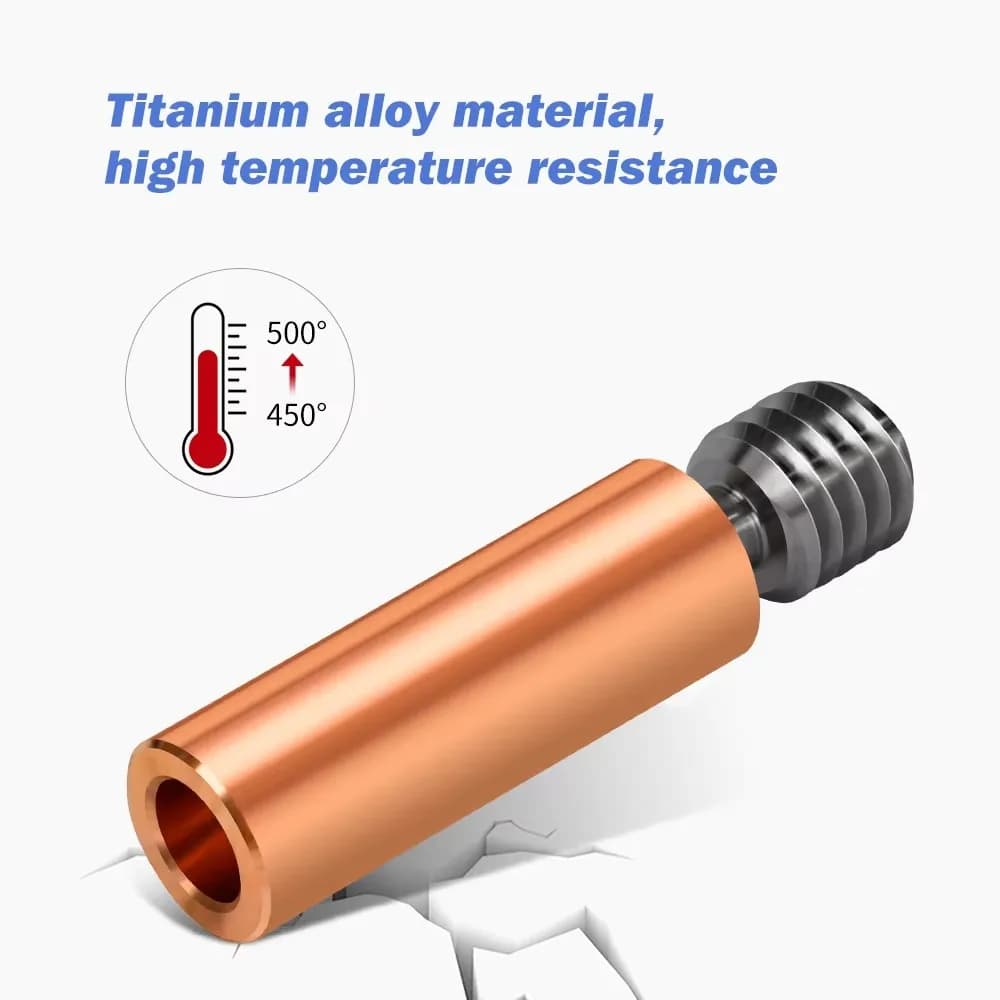 1 pz Bimetallico CR10 Heatbreak Lega di Titanio Heat Break Gola 1.75mm Tubo di Placcatura In Rame Per Ender 3 CR-10 Hotend 3D stampante parte