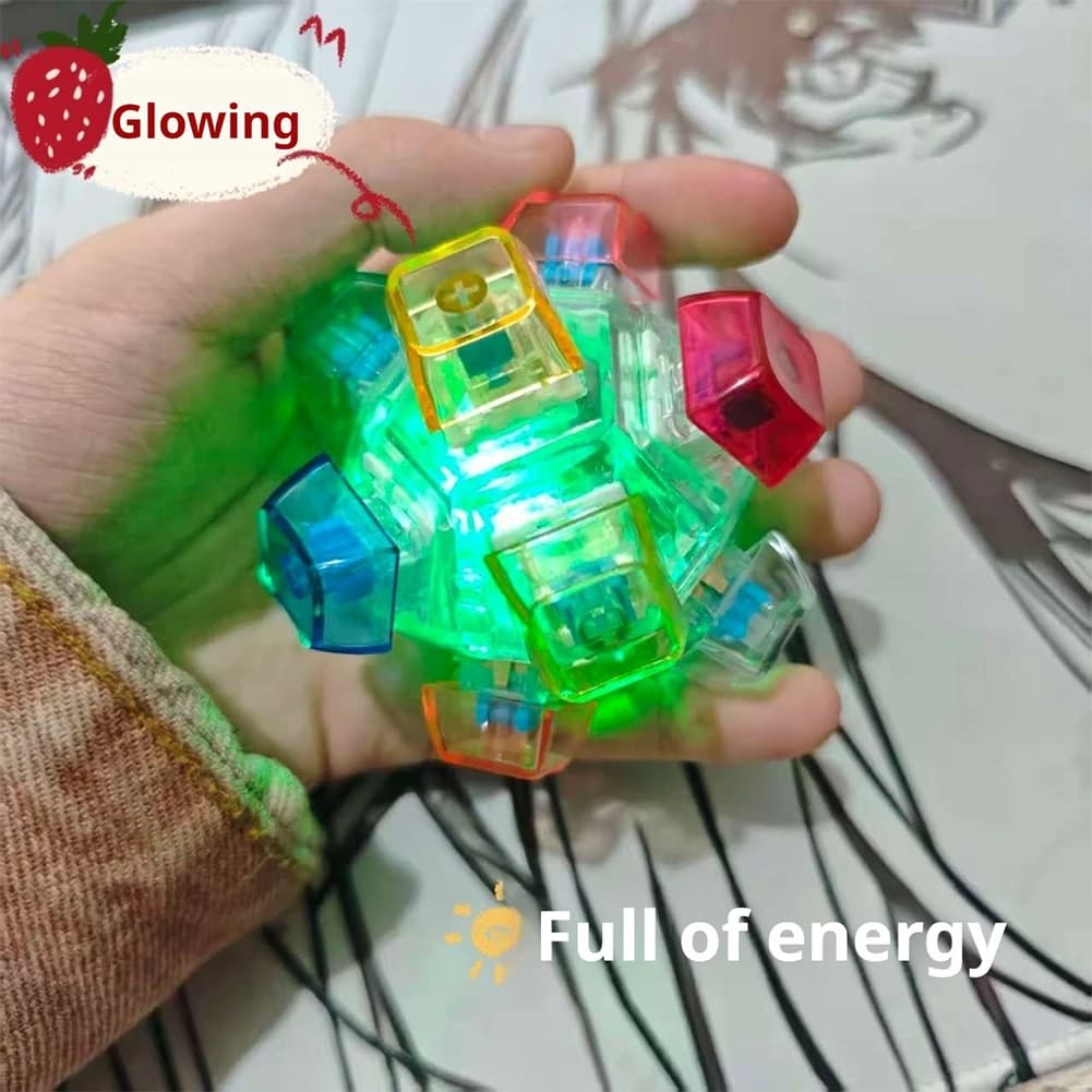 Portachiavi LED Portatile con Tastiera a 12 Tasti, Giocattolo Antistress con Pulsanti Click, Regalo per Bambini e Adulti, Ciondolo