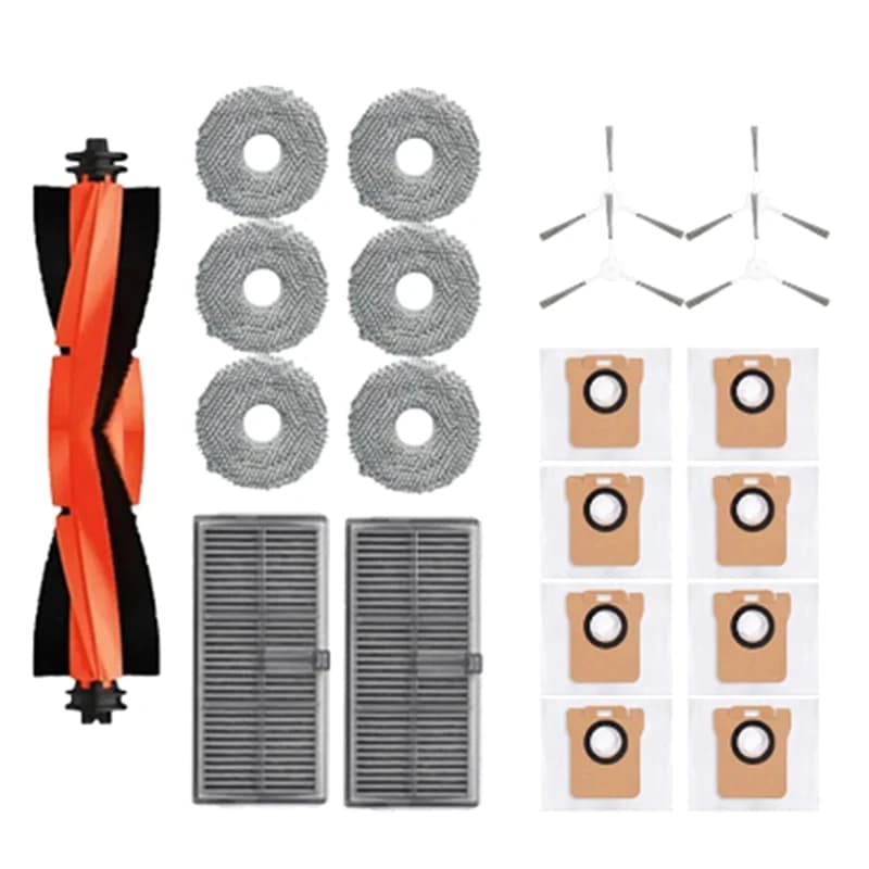 Accessori per Robot Aspirapolvere Xiaomi Mijia M30S D103CN: Spazzola Principale, Spazzola Laterale, Filtro HEPA, Panno per Pulizia, Sacchetto Raccoglipolvere