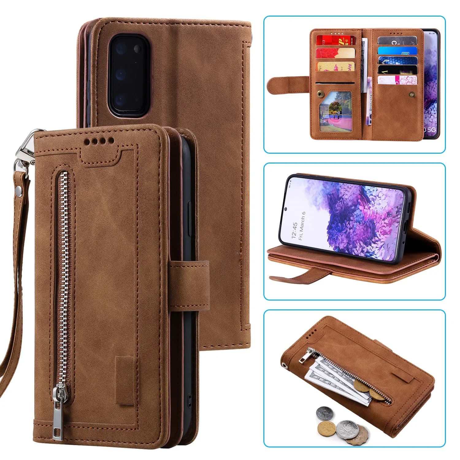 Custodia in pelle di lusso per POCO X6 X5 F5 X4 X3 NFC GT M6 M4 M3 Pro F4 M5S F3 C65 C40 custodia con cerniera per portafoglio Flip Book Cover