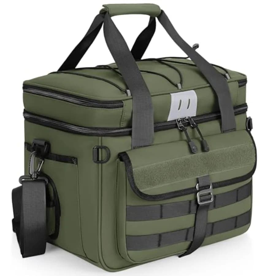 Borsa da Pesca Grande 30L, Borsa Impermeabile per Attrezzatura da Pesca in Acqua Salata e Dolce, Contenitore per Attrezzi ed Equipaggiamento, Imbottita