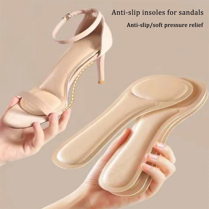 Solette per Sandali e Scarpe con Tacco, Assorbenti di Sudore, Antiscivolo, Autoadesive, Morbide, Ammortizzanti, Resistenti al Dolore
