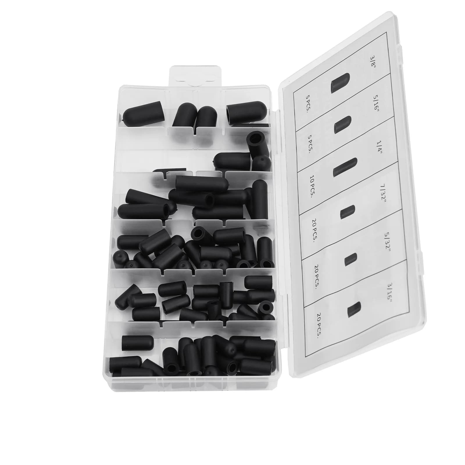 Tappo per tubi flessibili per vuoto in gomma da 80 pezzi per la maggior parte dei kit di assortimento di tappi per stivali in gomma per carburatori per auto Accessori per auto