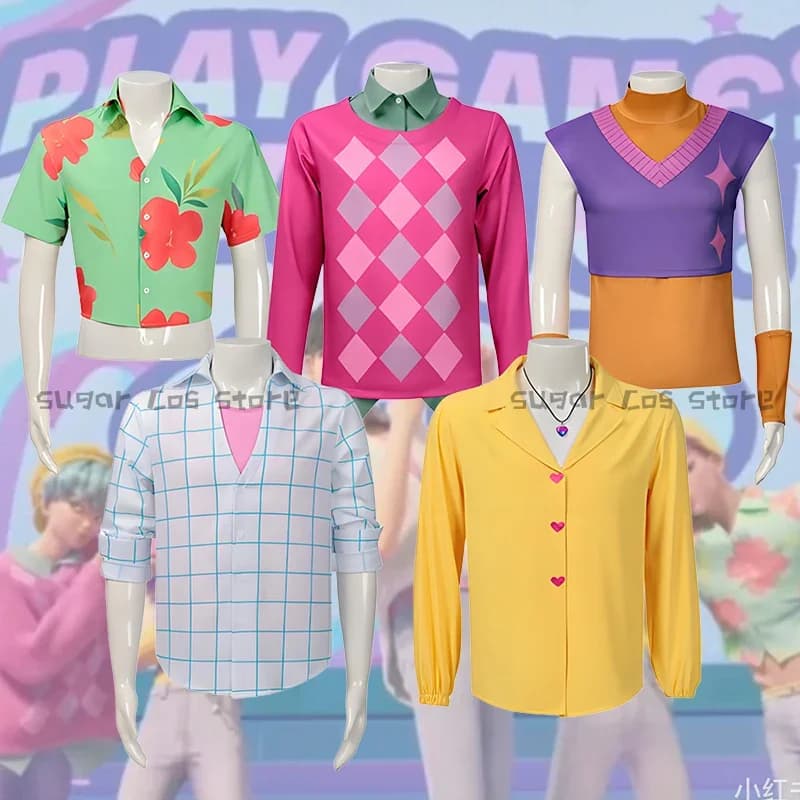 Bambini Kpop Demon Hunters Saja Ragazzi Jinu Abby Baby Romance Mistero Cosplay T-shirt Costume per Bys Group Idol Gioco di ruolo Halloween