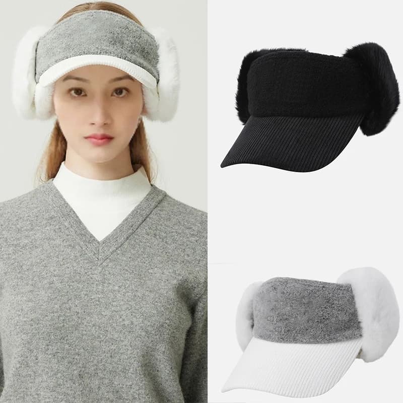 Women's Golf Hat P1024, New Winter Model 2025 with Leather Eyelets, Korean Original Sports Beret