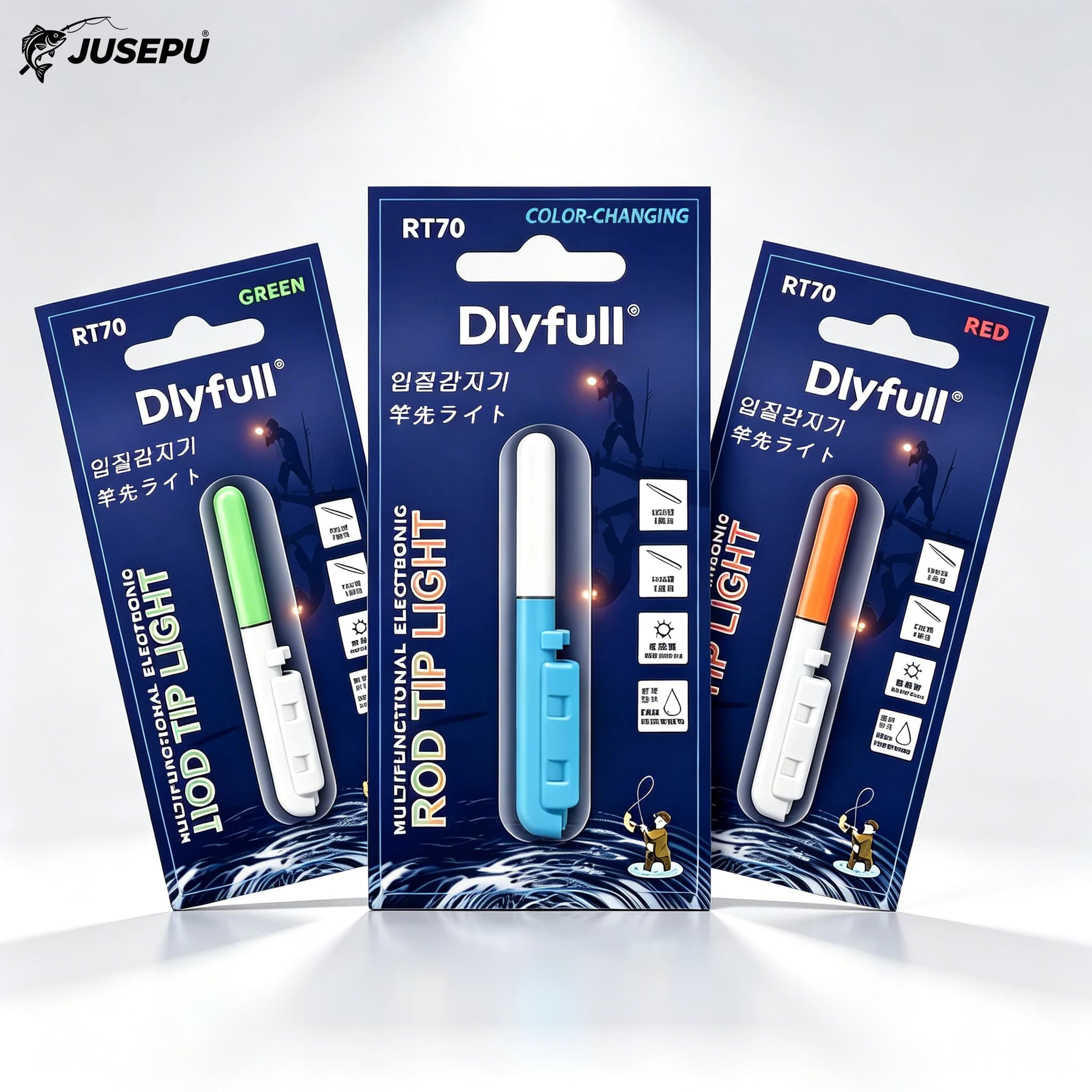 Electronic Rod Tip Light RT70 Night Fishing LED Bite Alarm Glow Stick Fishing Accessory Battery Not Included Green Red