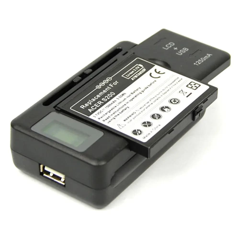 Universal Battery Charger LCD Screen Portable Phone Charger USB with Us Plug Adapter Smart Detect Auto Shut Off
