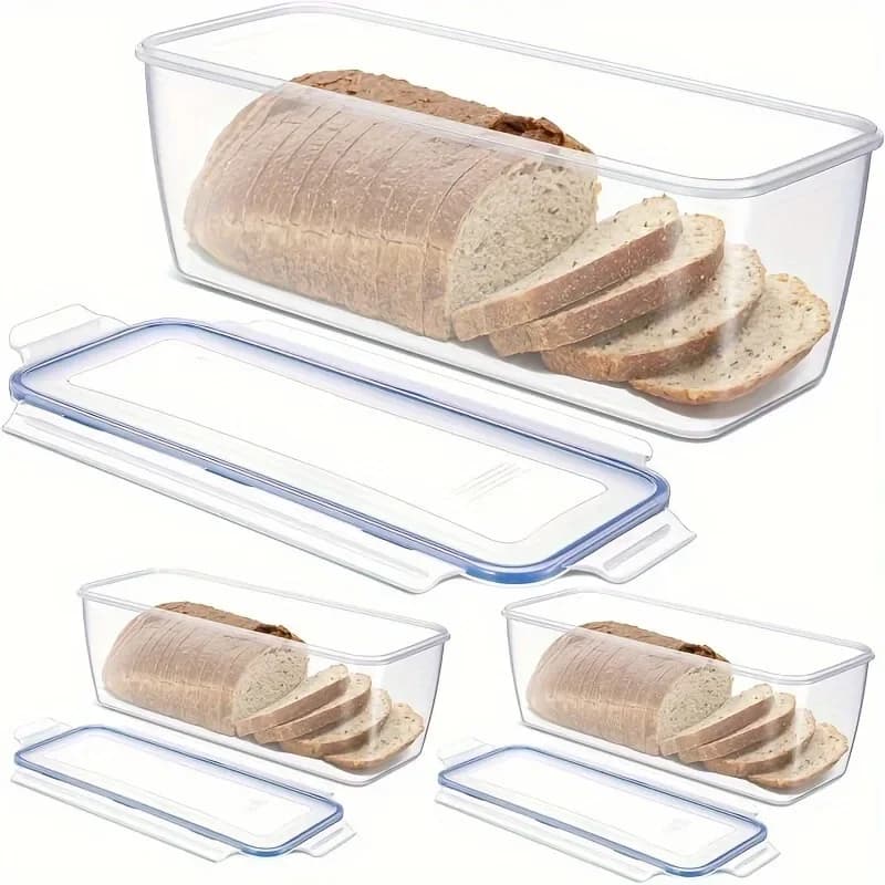 Plastic Bread Storage Box Airtight Container for Foods Bread container with lid Bread container for bread