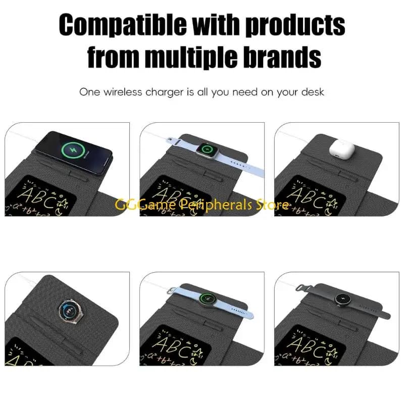 U55B Chargers Mouse Pad Wireless Charging And Phone Holder Multifunctional Leather Mat