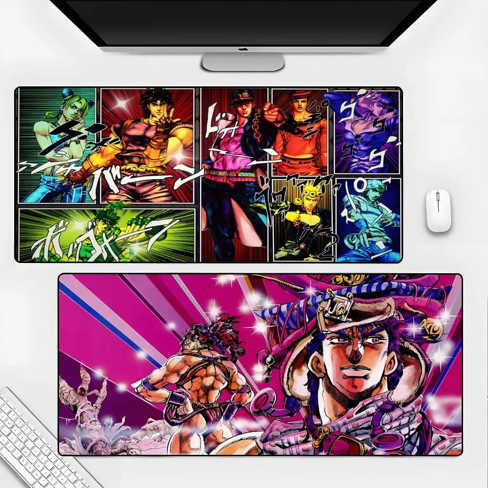 JoJo Bizarre Adventure Mouse Pad Tappetino in gomma per laptop Xxl Mousepad Notebook Gamer Tavolo per computer Accessori da gioco