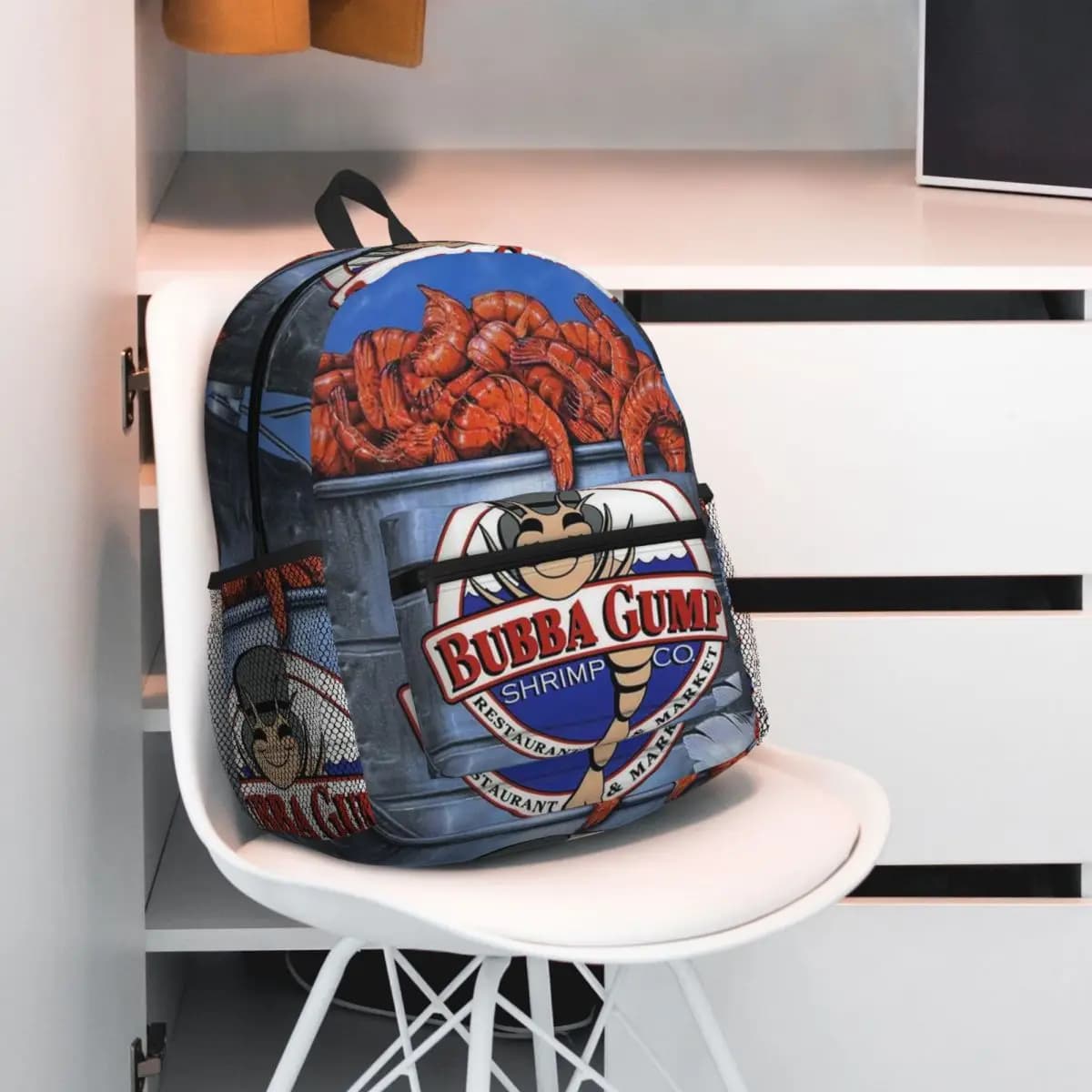Bubba Gump Shrimp Forrest Movie Backpack BookBag per studenti Borsa da scuola per bambini Borse a tracolla per laptop per uomo e donna
