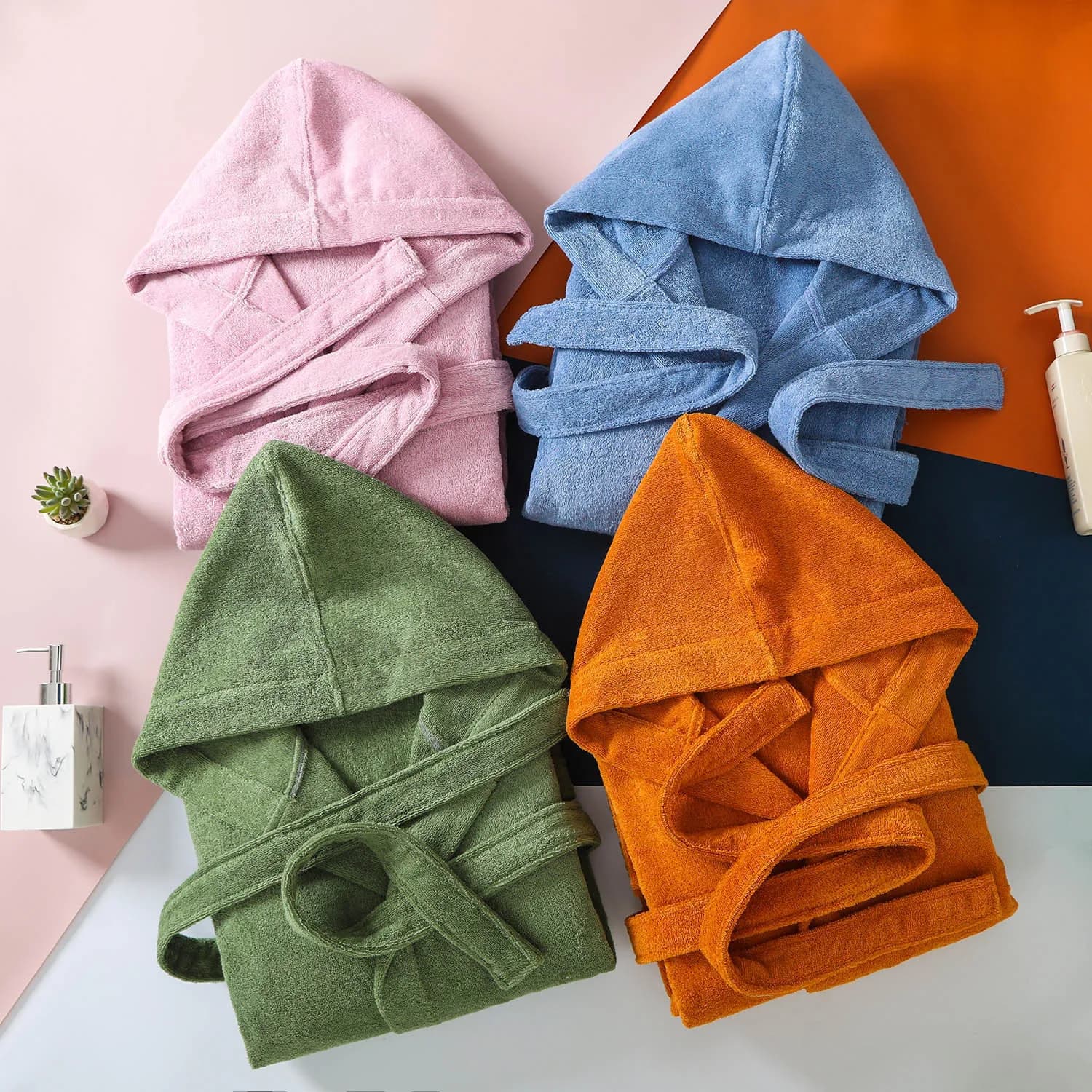 Accappatoio invernale in cotone 100% da donna lungo caldo e spesso accappatoio da uomo con cappuccio abito da damigella d'onore abiti da sposa sexy indumenti da letto da uomo