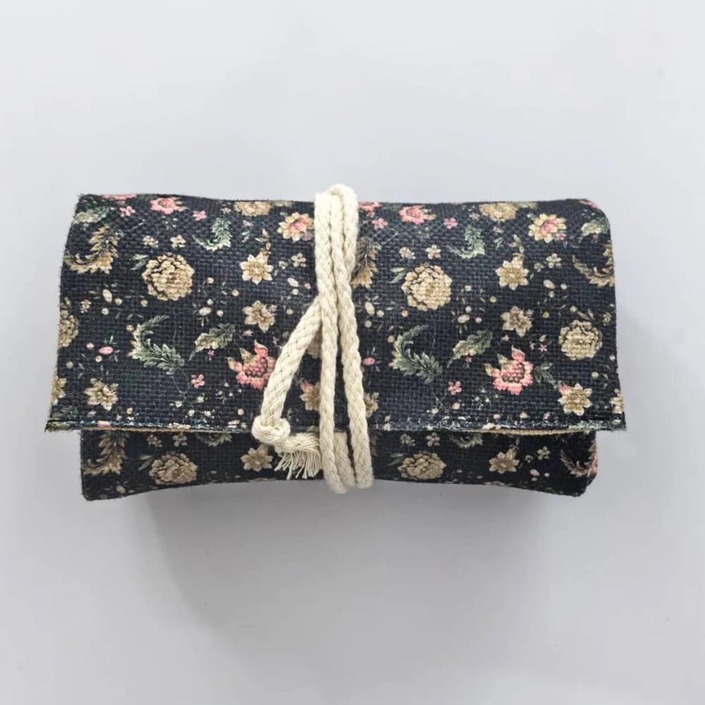 Fiori e piante Borsa portaoggetti per tarocchi Carte dei tarocchi Tovaglia per divinazione Cielo stellato Custodia avvolgente Oracle