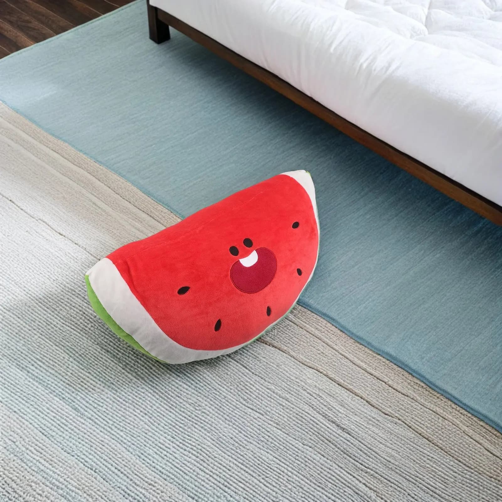 Cuscino a Forma di Anguria 50x26cm, Morbido e Accogliente, per Divano, Supporto Lombare, Cuscino Decorativo a Tema Frutta, Carino