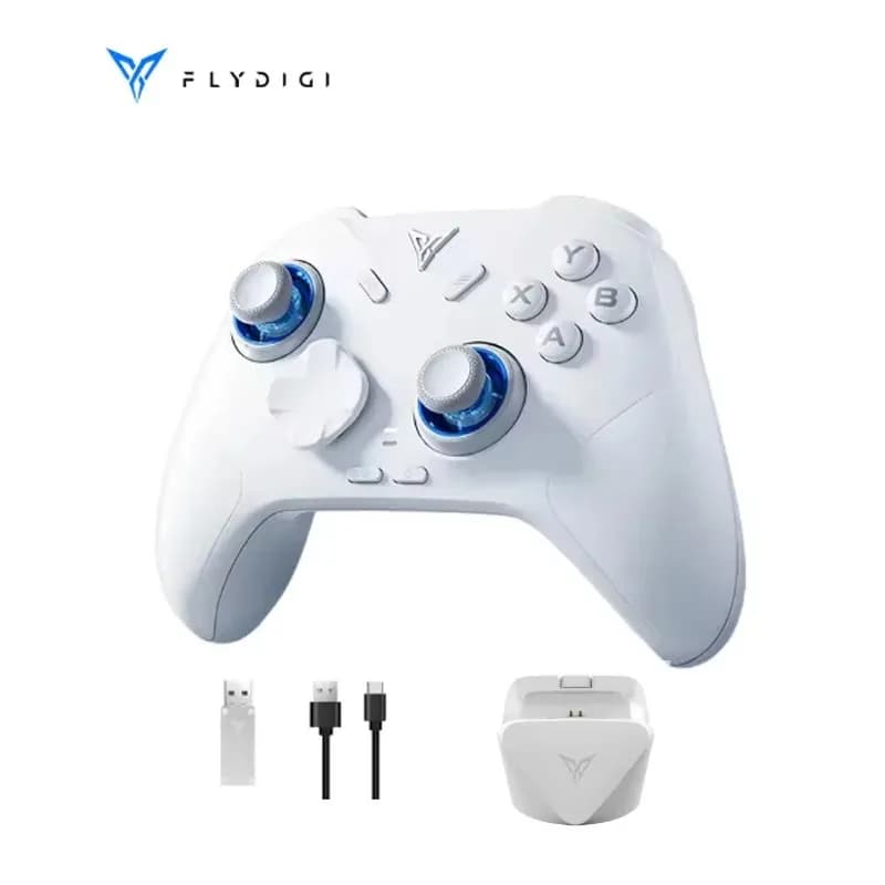 Controller Gamepad Flydigi Direwolf 4 Wireless/Cablato Compatibile con NS/PC/Switch/Telefono/Tablet con Base di Ricarica