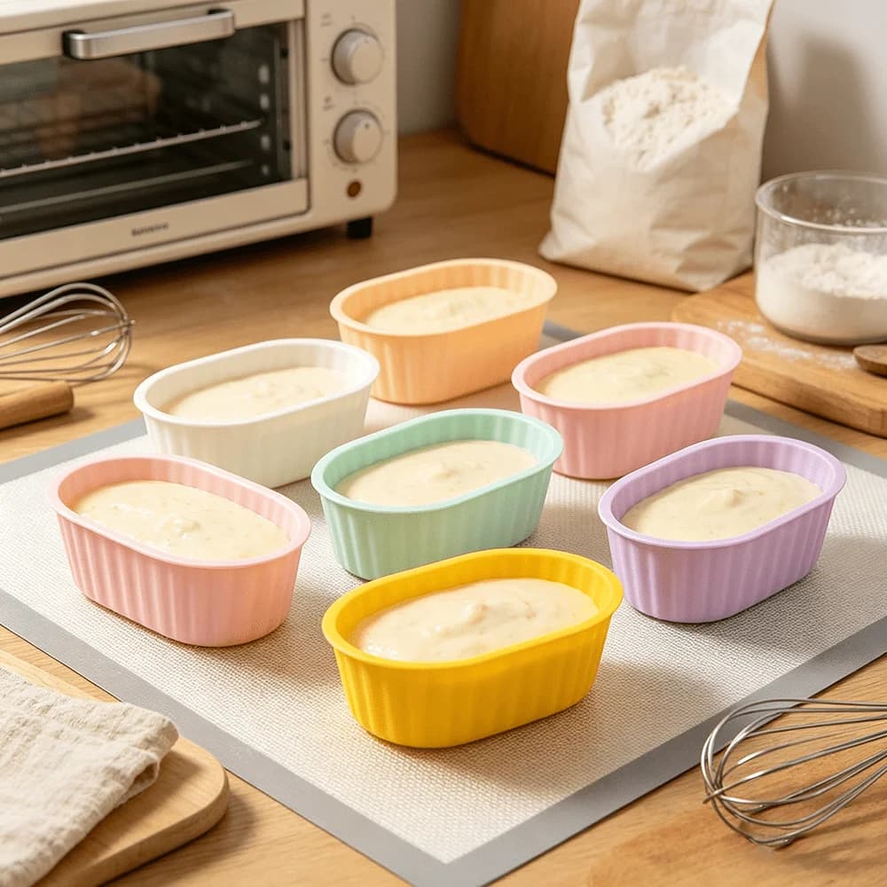 10Pcs Air Fryer Baking Bowls, Premium Food Grade Silicone Mold Cups, Easy Release Non-Stick Baking Pan Set, Perfect for Eggs, Muffins, Cupcakes, Puddings, Tarts, Egg Frozen and More! These baking pans are ideal for Halloween and Christmas