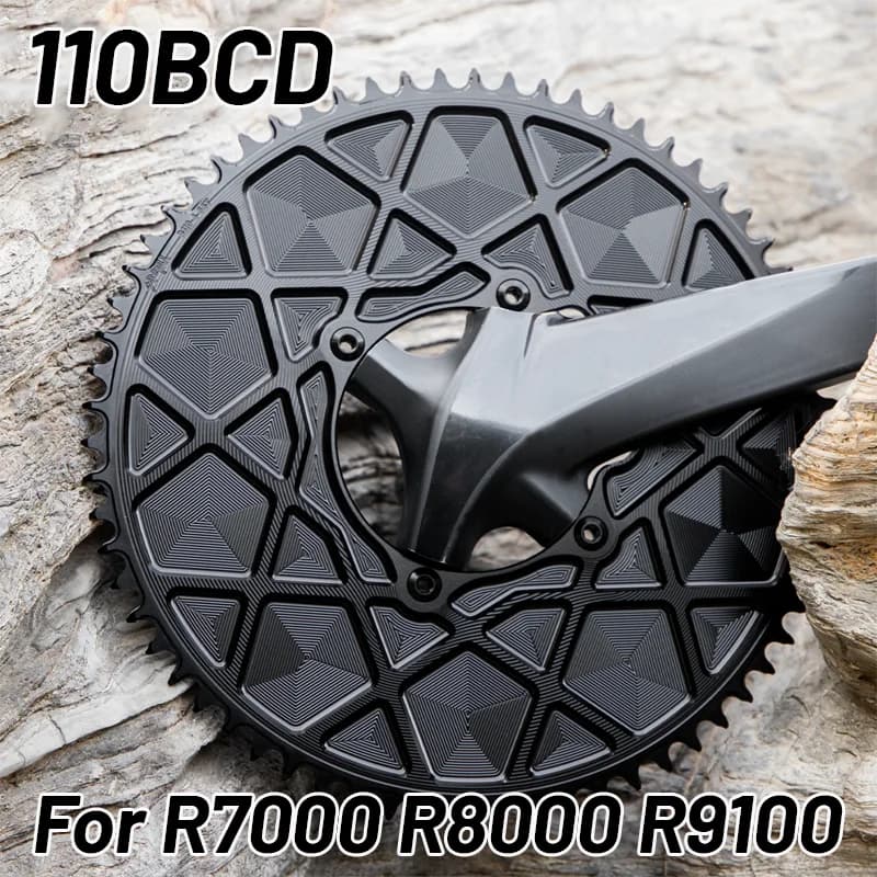 110 Bcd 4 Braccio Corona 110bcd 1x Corona Aero Argento Per Shimano Ultegra R8000 105 R7000 Dura Ace R9100 Narrow Wide bici da strada