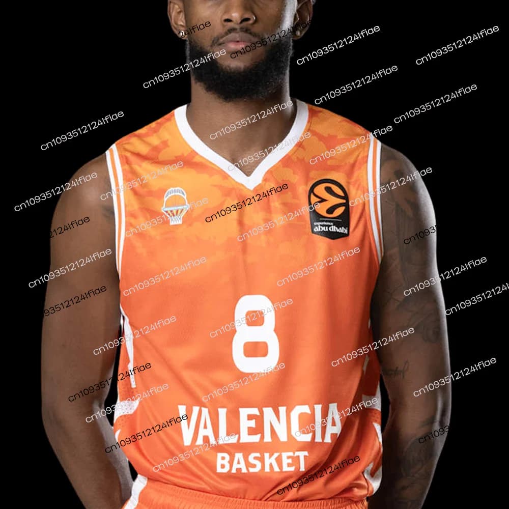 Nuova Maglia da Basket Valencia Spagna 25/26, Maglia da Competizione Europea MONTERO Uomo # Kit Speciale da Calcio per Bambini con 8 Maglie