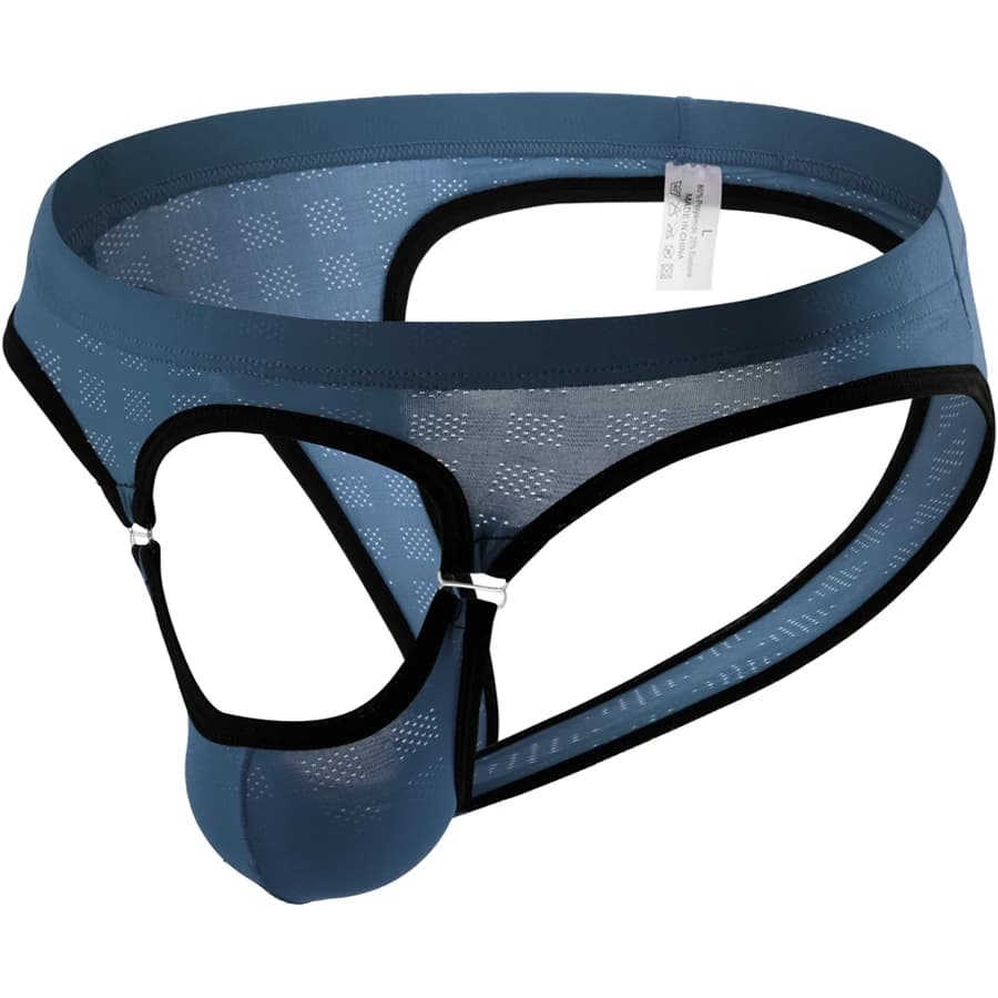 Mutandine erotiche da uomo senza cavallo Slip in seta di ghiaccio Intimo Mutande unisex Sospensorio senza schienale Uomo adulto sexy Lingerie sessuale Coppia