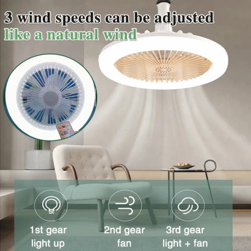 Lampada aromatica a luce per ventilatore da soffitto invisibile con telecomando intelligente per la casa