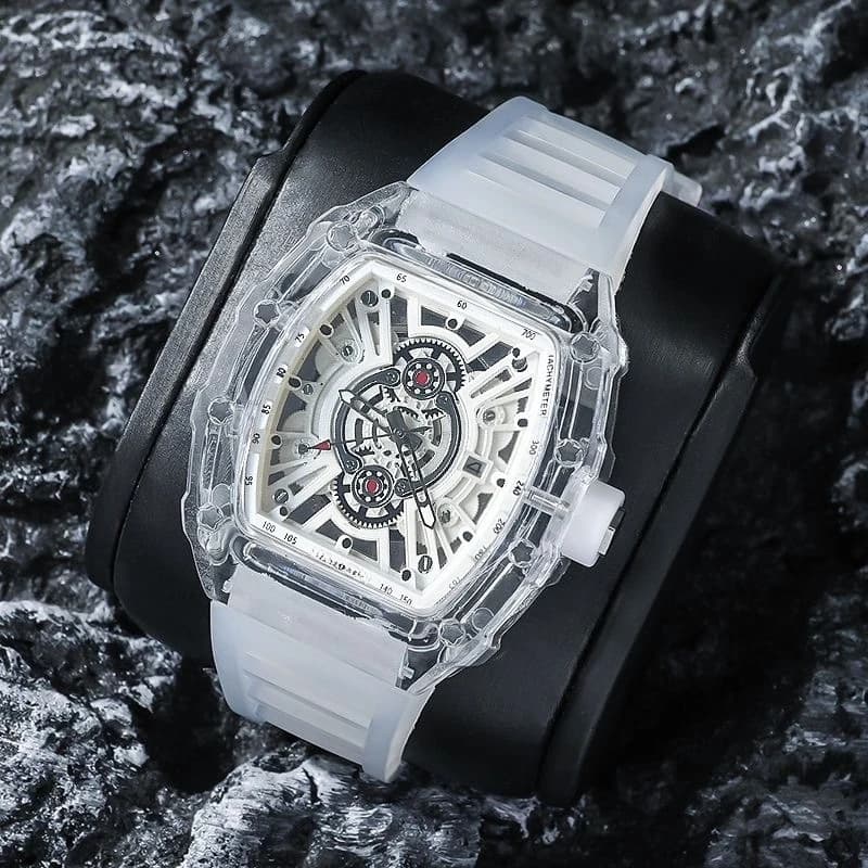 Creative Decorative Fake Dial Quartz Watch Men Plastic Case Personality Luminous Cool Business Watches Watch Luxury Sport Clock