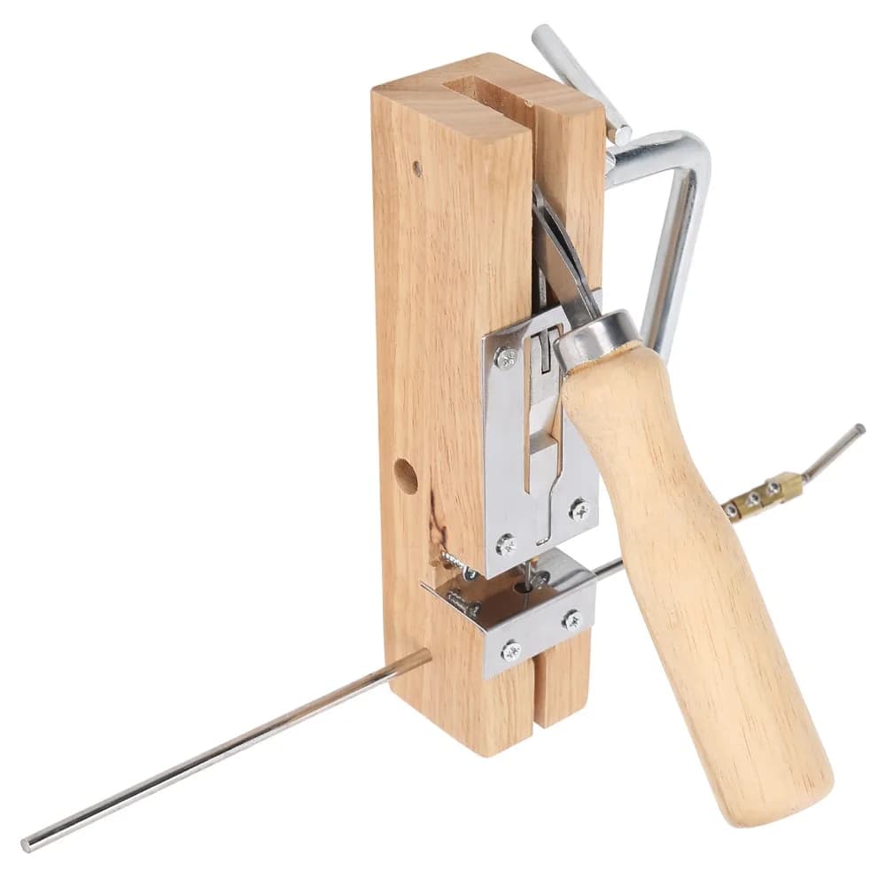 6pcs Stainless Steel Needles Beehive Frame Punches Ergonomic Design Wood Handle Beehive Punching Tool Adjustable