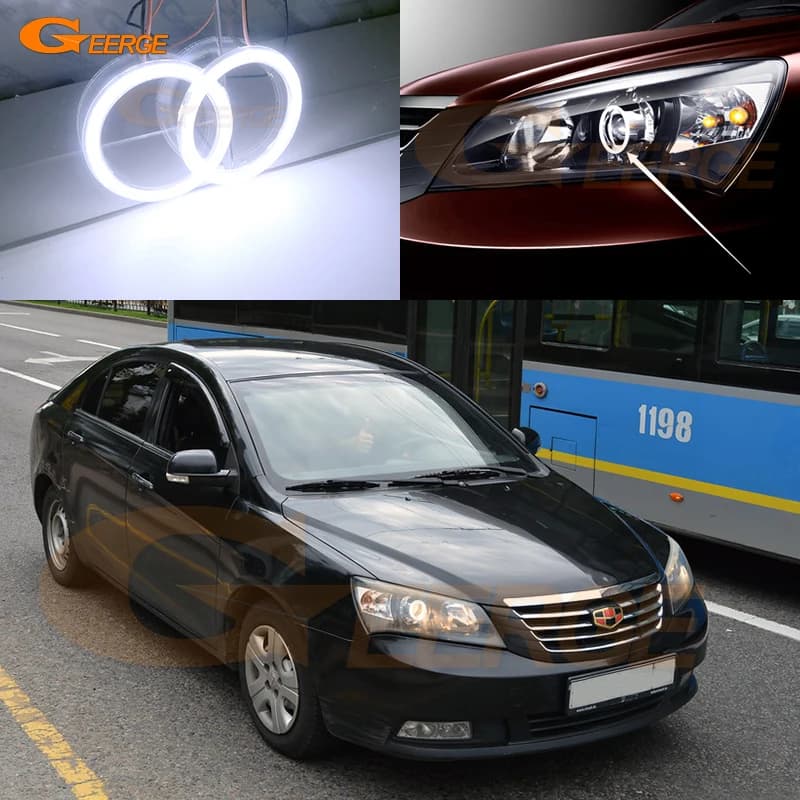 Per Geely Emgrand EC7-RV 7 RV 2009 2010 2011 2012 Luce diurna Eccellente COB Ultra Luminoso Led Angel Eyes Kit Halo Anelli