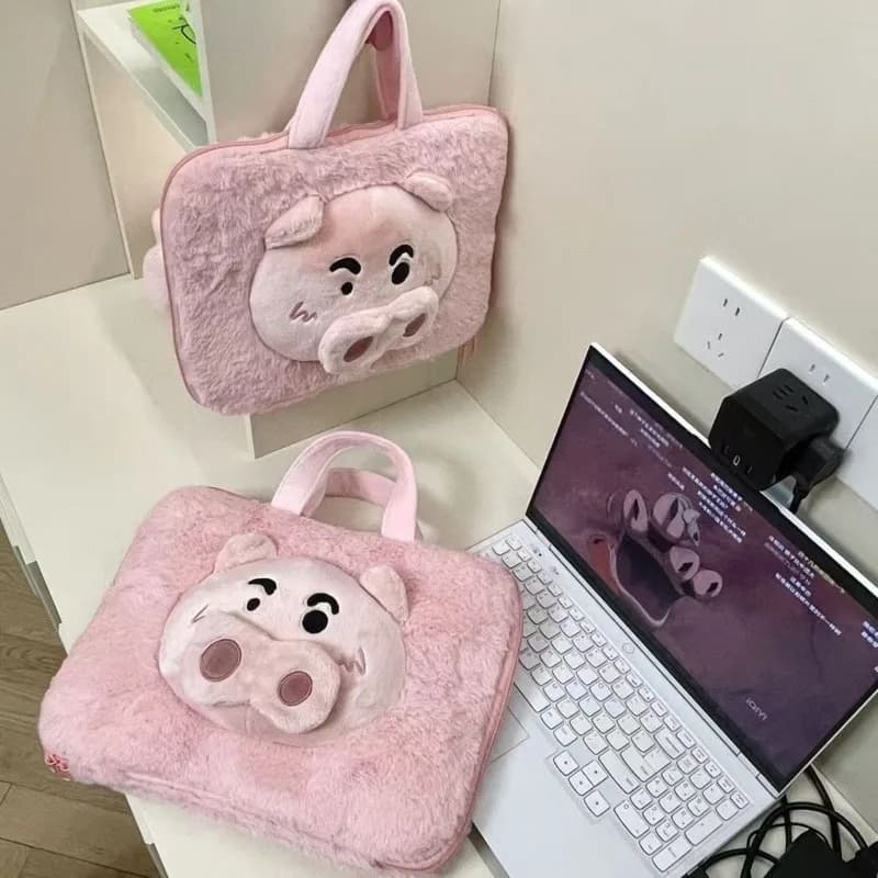 Crayon Shin-chan Buriburizaemon cartoon cute portable handbag gift creative animation peripheral two-dimensional computer bag
