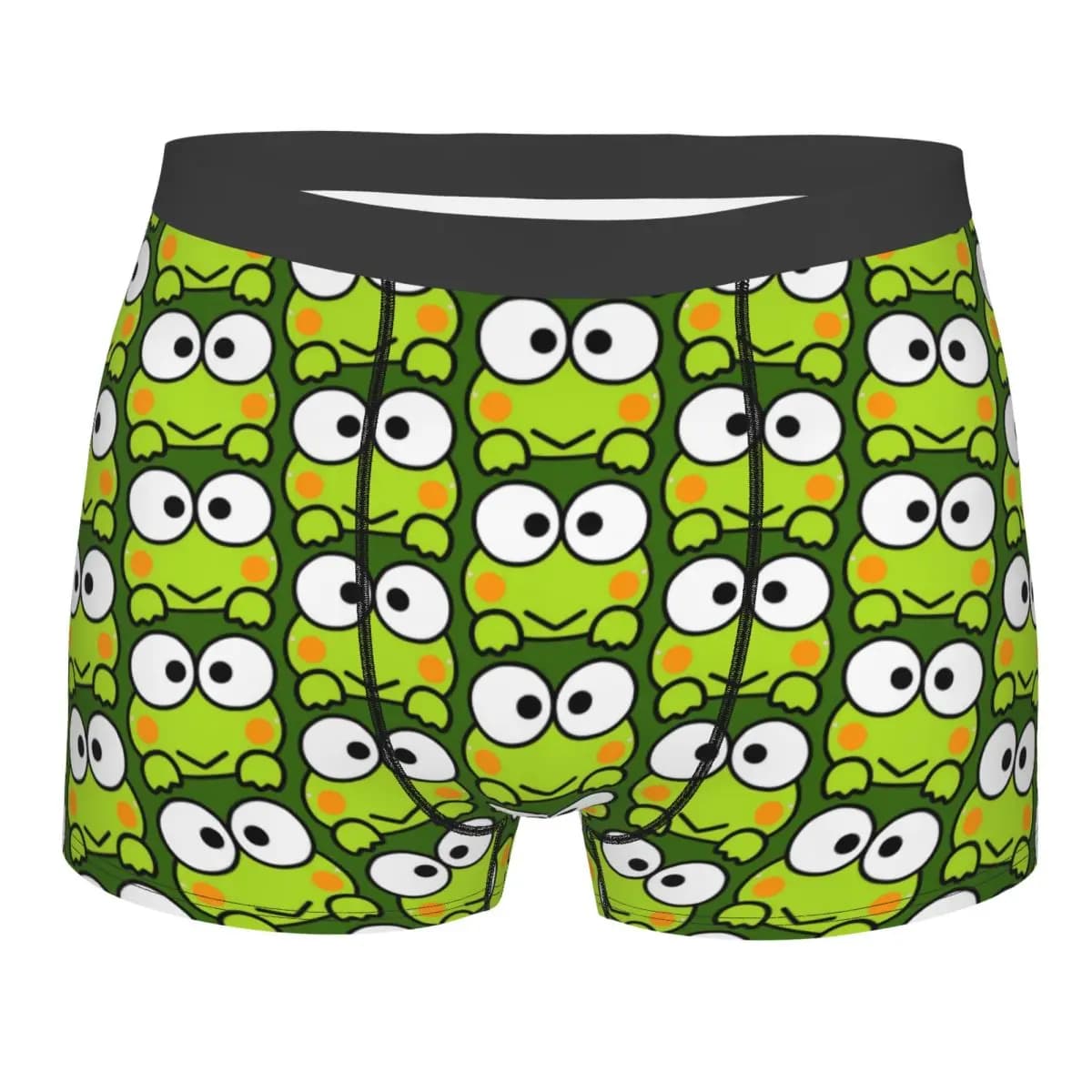 Intimo personalizzato KeroKeroKeroppi con stampa di cartoni animati, boxer da uomo, mutande morbide