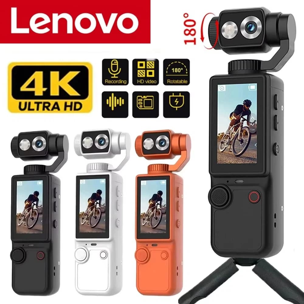 Lenovo 4K Ultra HD WiFi Action Camera EIS Anti-Shake Mini Wearable Camera IPX8 Waterproof Sports Cam For Motorcycle Bicycle Divi
