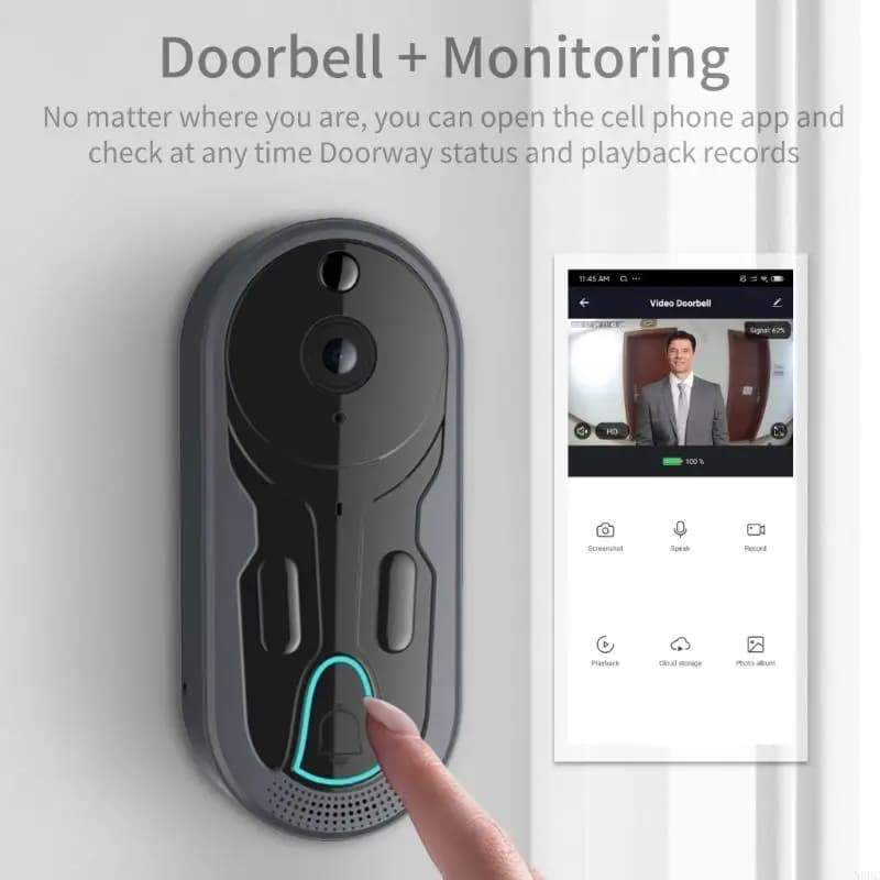 Video Camera da portaoggetto 166 ° Camera wireless Comunicazione in reale rilevare N0HC