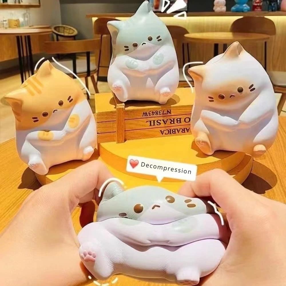 Squihy Cute Cat Squeeze Animal antistress Toys Cure Office antistress Vent Fidget Toys for Kids Girl Healing Gifts
