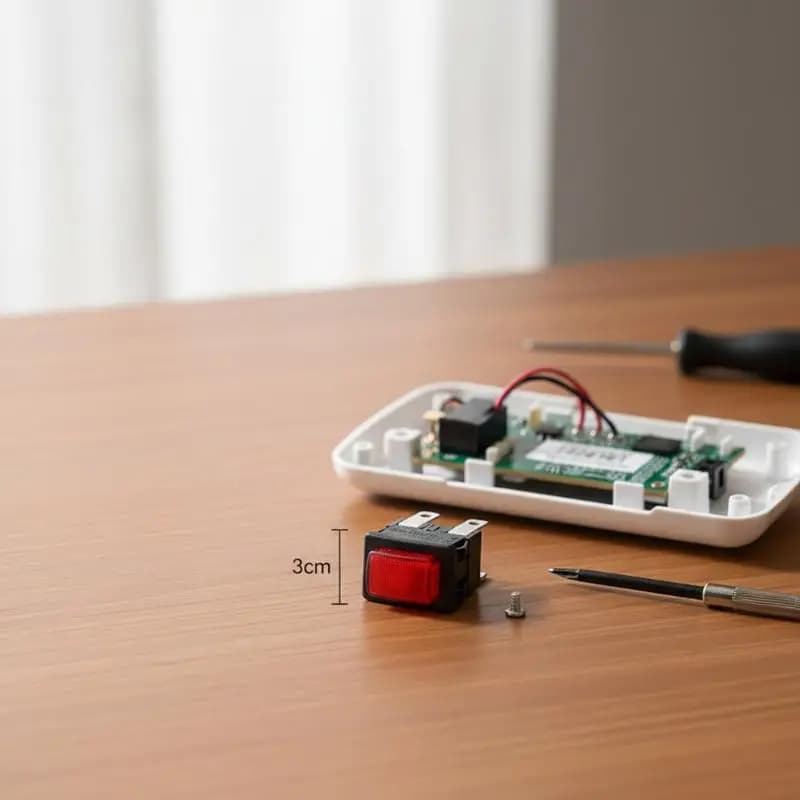 Interruttore a bilanciere a 4 pin 16A con blocco automatico PS21-16 con luce, interruttore elettrico a sfioramento per riscaldatore, aspirapolvere e vaporizzatore per vestiti