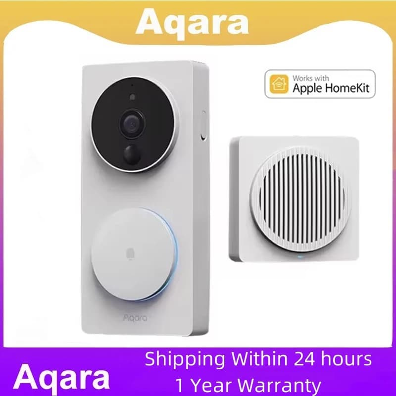 Aqara G4 Videocitofono 1080P HD Pixel Campanello visivo per porta per Apple Homekit App Telecomando Elettronico Cat Eye Smart Home
